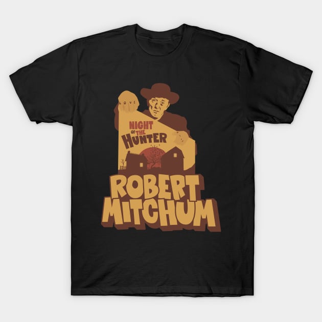 The Night of the Hunter- Robert Mitchum T-Shirt by Boogosh